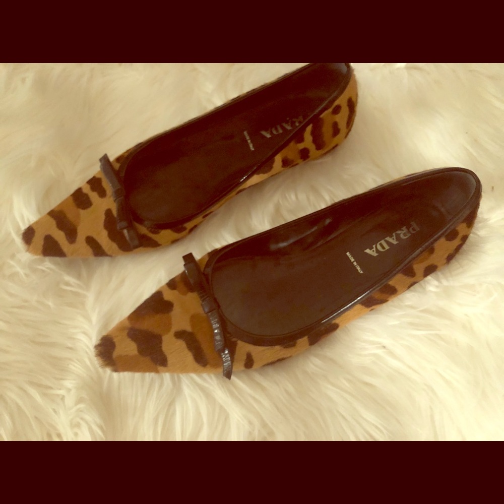Prada Leopard Flats